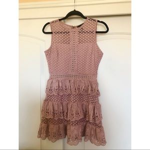 AQUA Formal Pink Patterned Mini Dress